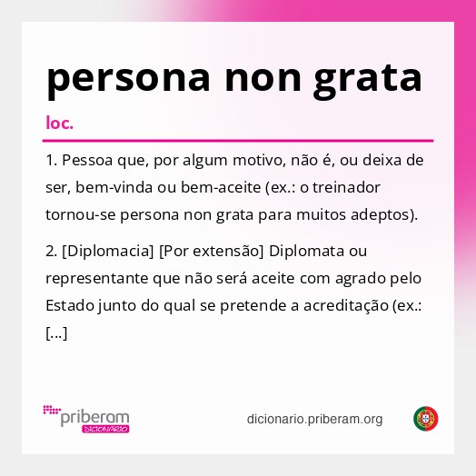 Significado de persona non grata